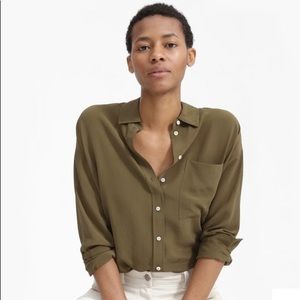 Everlane Clean Silk Oversized Shirt